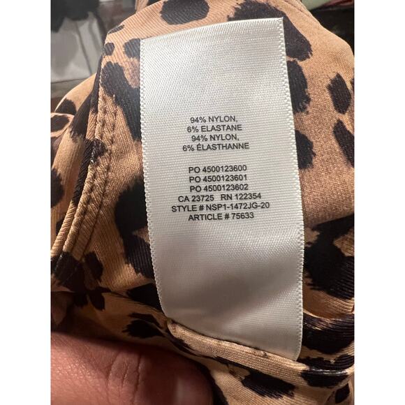 Aritzia Babaton Cheetah One Piece Thong Swimsuit Medium - Picture 5 of 5